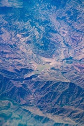 aerial view over Atlas mountain  Morocco