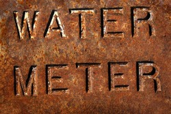 Water meter cover rusted rusty access to water system