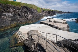 Natural swimming pools in Santa Cruz das Flores in Flores island, Azores