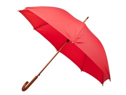 red umbrella isolated on white background