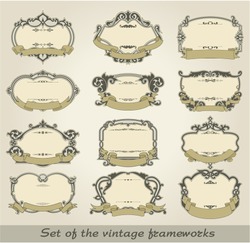 Set of the vintage frameworks