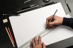 Blank template for sketch, hand drawn projects, mockups