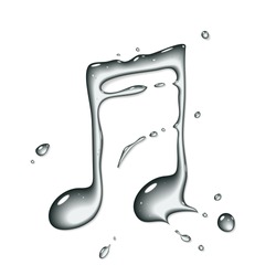 Vector water note symbol - Water font