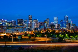 Downtown Denver Colorado at night