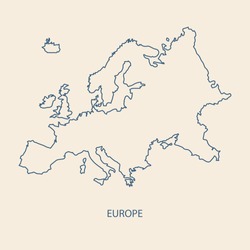 EUROPE MAP OUTLINE VECTOR