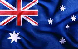 Fabric texture of the flag of Australia