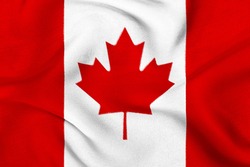 Fabric texture of the flag of Canada