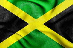 Fabric texture of the flag of Jamaica