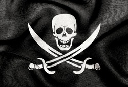 Fabric texture of the flag of Pirates