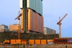 Construction site of a new casino building
