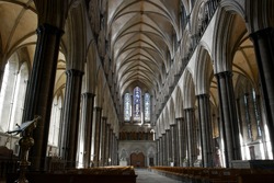 Interior of a gothic cathedral