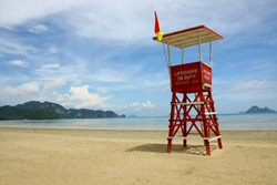 Observation tower on the beach of Thailand