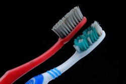 Bad and dirty toothbrush need to replace