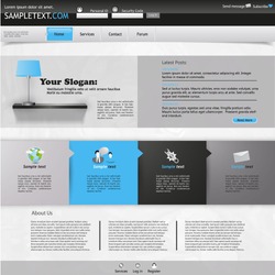 blue business website template