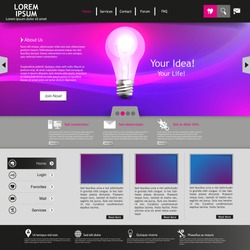 Purple business website template