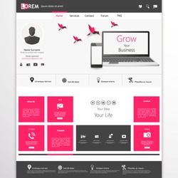 business website template - home page design - clean and simple - with a space for a text