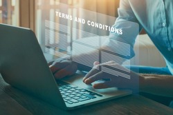 terms and conditions concept, read and accept