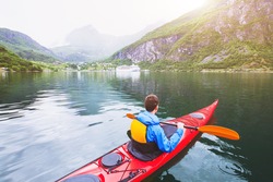 kayaking in Norway fjord