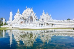 Wat Rong Khun, known as the White Temple. Chiang Rai, Thailand