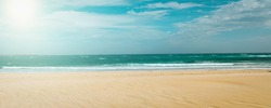Sandy beach on the Atlantic coast the Canary Islands