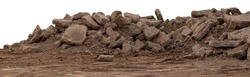 Isolate concrete debris from the demolition, road and placed the left on the ground to be reused in land fills.