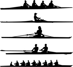 rowing set - vector