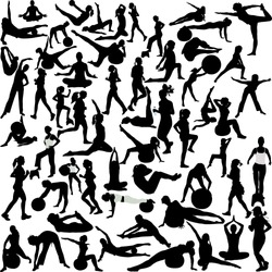 women  recreation(pilates-yoga-aerobic-running)