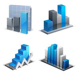 Charts and Graphs Collection. Business statistics