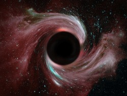 Black hole in deep space, cosmic landscape. Elements of this image furnished by NASA.
