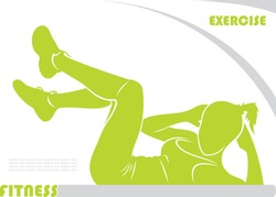 Fitness background - vector illustration