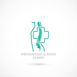 Orthopedic and spine symbol - vector illustration