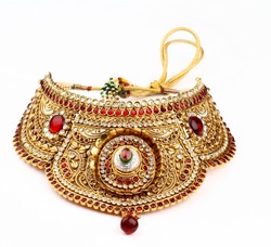 Indian jewelry isolated on a white background