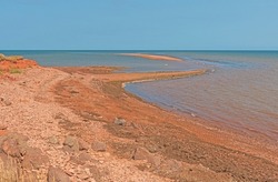 Lonely Spit of Land as the Tide Comes In on the North Cape of Prince Edward Island in Canada