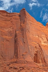 Soaring Red Rock Cliffs in the Desert in Monument Valley in Arizona