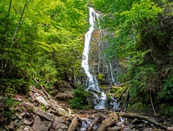 Mingo Falls on the Cherokee Reservation in summer.