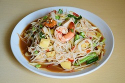 Thai food - Papaya Salad with Seafood
