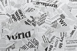 Newspaper Magazine Collage Background Texture Torn Clippings Scrap Paper Black and White
