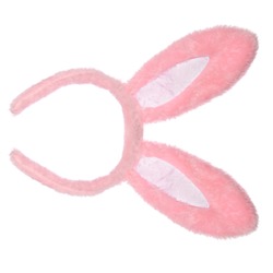 Easter pink bunny ears isolated on white background