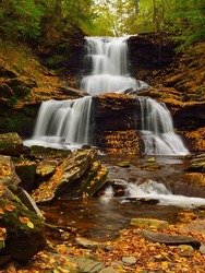 Waterfall in Rickets Glen State park, Pennsylvania