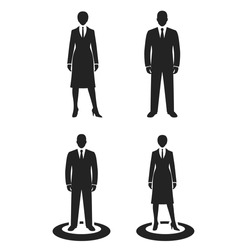 business people black web icon. vector illustration