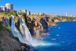 Waterfall Duden at Antalya, Turkey - nature travel background