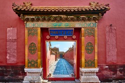 architecture detail of the imperial palace Forbidden City of Beijing China