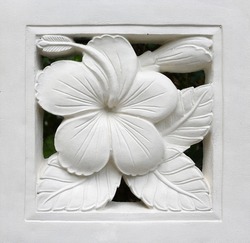 Flower stone carving