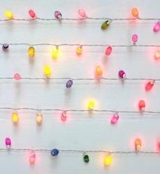 Multicolored string of Christmas lights 