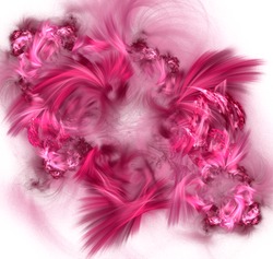 Abstract fractal pattern. Computer generated graphics. Pink palette.