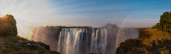 The great Victoria Falls near Livingstone in Zimbabwe