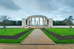 American Cemetery in Normandy Monument of fallen soldiers, France