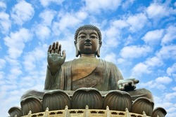 The Big Buddha near Po Lin Monastery in Hong Kong 