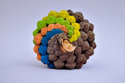 Spiral decoration of a pine cone