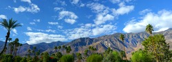 Nice panorama of Palm springs, California USA in springtime
